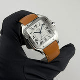 40mm Large Steel Silver Dial