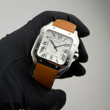 40mm Large Steel Silver Dial