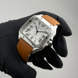 40mm Large Steel Silver Dial