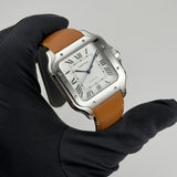 40mm Large Steel Silver Dial