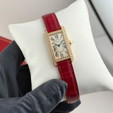 19mm Ladies Tank Americaine 18k RG Diamonds