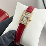 19mm Ladies Tank Americaine 18k RG Diamonds