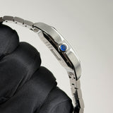 40mm Large Steel Silver Dial