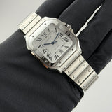 40mm Large Steel Silver Dial