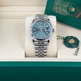 36mm Steel Mint Green Dial Fluted Bezel Jubilee