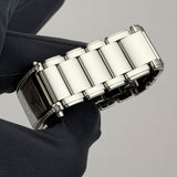25mm Diamond Bezel Steel White Diamond Dial