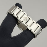 25mm Diamond Bezel Steel White Diamond Dial
