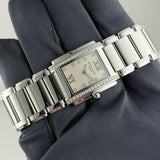 25mm Diamond Bezel Steel White Diamond Dial
