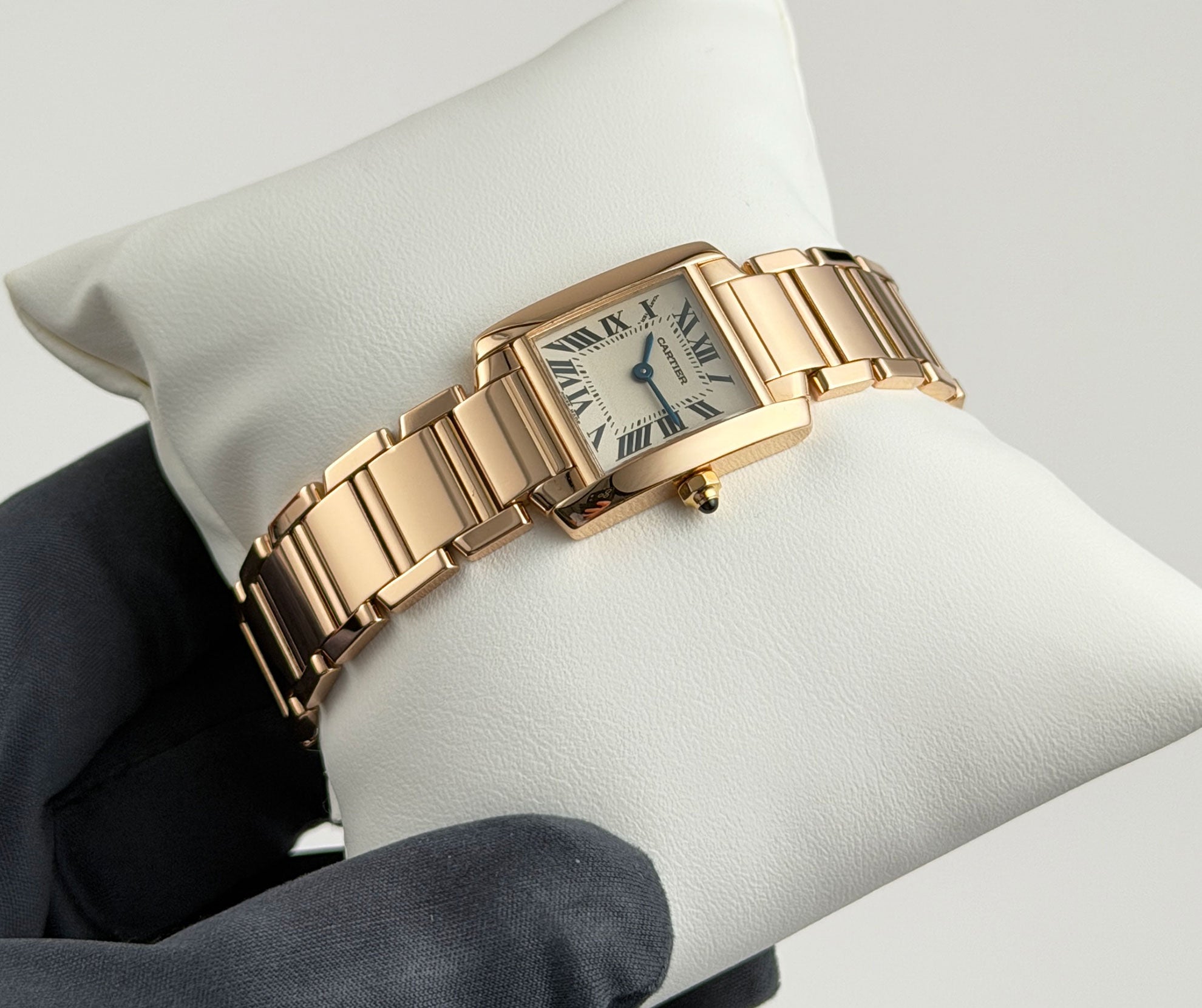 ひ*と様 Cartier タンク レディース18K electroprated Cartier 20mm Tank Francaise Ladies 18k RG W500264H – Element iN