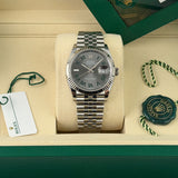 36mm Steel Wimbledon Dial Fluted Bezel Jubilee
