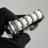 36mm Steel Black Diamond Dial Fluted Bezel Oyster