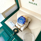 44mm 18k Yellow Gold Blue Dial