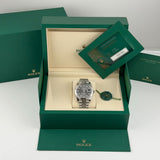 41mm Steel Rhodium Diamond Dial Fluted Bezel Jubilee