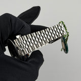 41mm Steel Rhodium Diamond Dial Fluted Bezel Jubilee