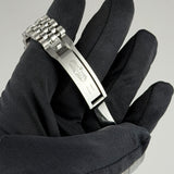 41mm Steel Rhodium Diamond Dial Fluted Bezel Jubilee