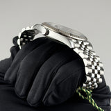 41mm Steel Rhodium Diamond Dial Fluted Bezel Jubilee