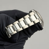 36mm Fluted Bezel Steel White Roman Dial