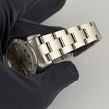34mm Vintage Date Engine Turned Bezel Silver Dial