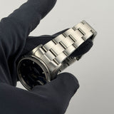 34mm Vintage Date Engine Turned Bezel Blue Dial