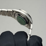 34mm Vintage Date Engine Turned Bezel Blue Dial