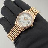 36mm 18k Everose Gold President White Dial