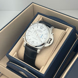 44mm Chronograph Steel White Dial