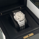 39mm Dual Time Power Reserve Steel Silver Dial 2017