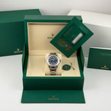 40 Steel Blue Dial Platinum Bezel RubberB