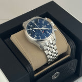 43mm Chronograph Stainless Steel Blue Dial