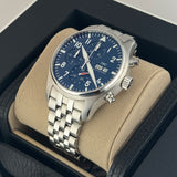 43mm Chronograph Stainless Steel Blue Dial