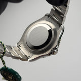 40 Steel Blue Dial Platinum Bezel RubberB