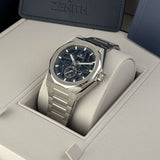 41mm Skyline Skeleton Steel Blue Dial