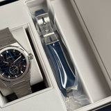 41mm Skyline Skeleton Steel Blue Dial