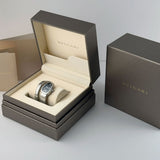 35mm Tubogas Single Spiral Steel Diamonds Black Dial