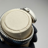 35mm Tubogas Single Spiral Steel Diamonds Black Dial