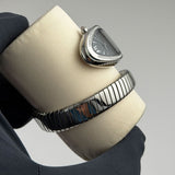 35mm Tubogas Single Spiral Steel Diamonds Black Dial