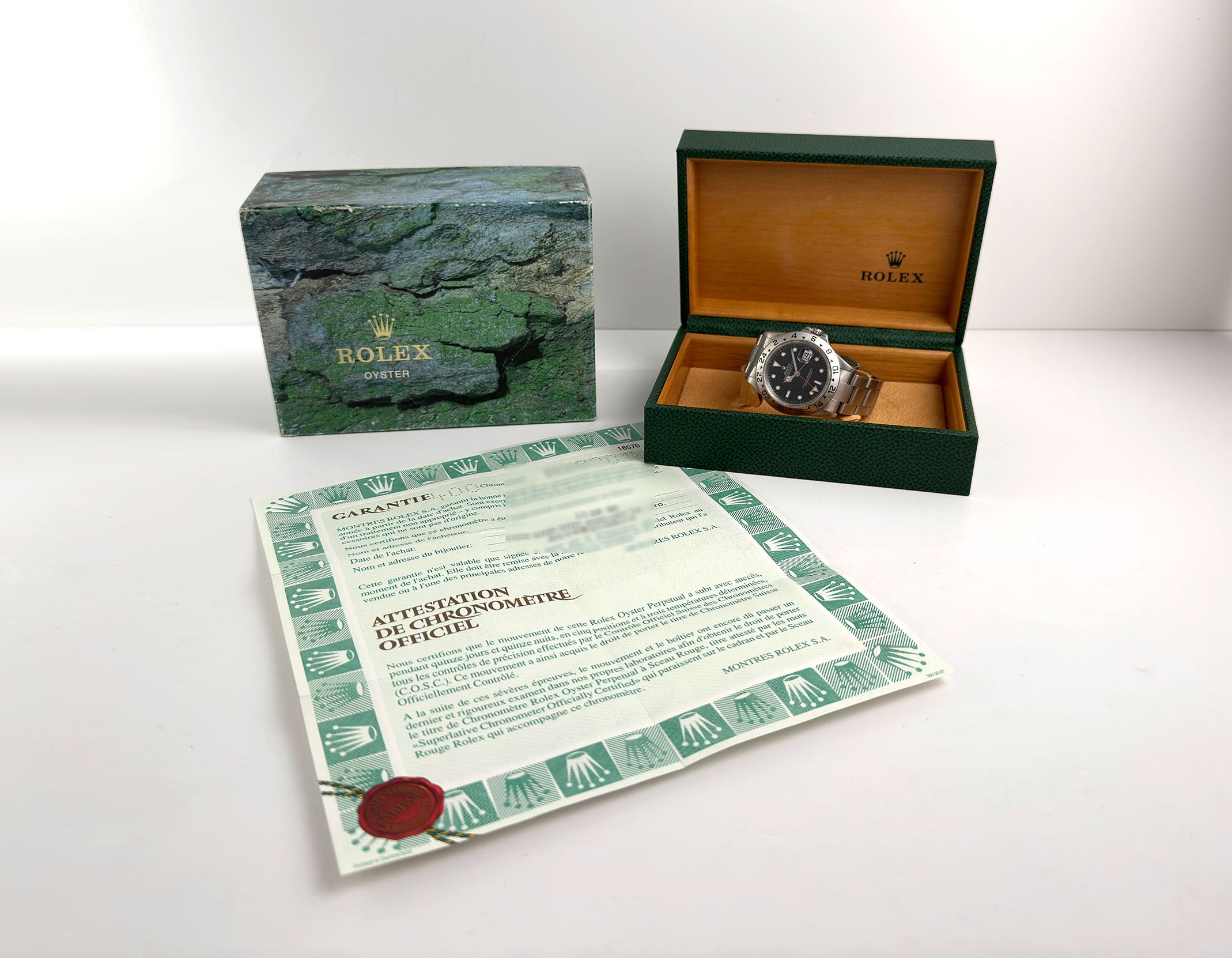 Rolex Explorer II 40mm Swiss Only Black Dial With RubberB 16570