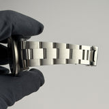 34mm Vintage Date Steel Engine Turned Bezel Blue Dial