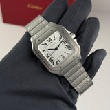 40mm Large Titanium Silver Dial