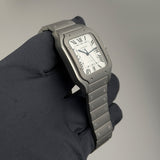 40mm Large Titanium Silver Dial