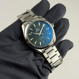 41mm Aqua Terra 150m Steel Green Teak Dial