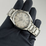 41mm Aqua Terra 150mm Steel Silver Teak Dial