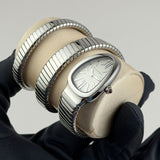 35mm Tubogas Double Spiral Steel Silver Dial