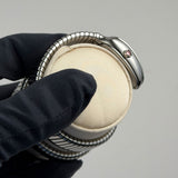 35mm Tubogas Double Spiral Steel Silver Dial
