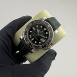 40mm Black Ceramic Bezel Black Dial RubberB