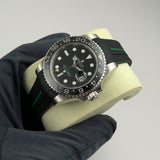 40mm Black Ceramic Bezel Black Dial RubberB