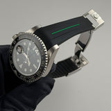 40mm Black Ceramic Bezel Black Dial RubberB