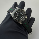 40mm Black Ceramic Bezel Black Dial RubberB