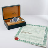 34mm Vintage Date Engine Turned Bezel Blue Dial