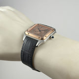 34mm Santos-Dumont Steel and 18 RG Salmon Dial LTD ED